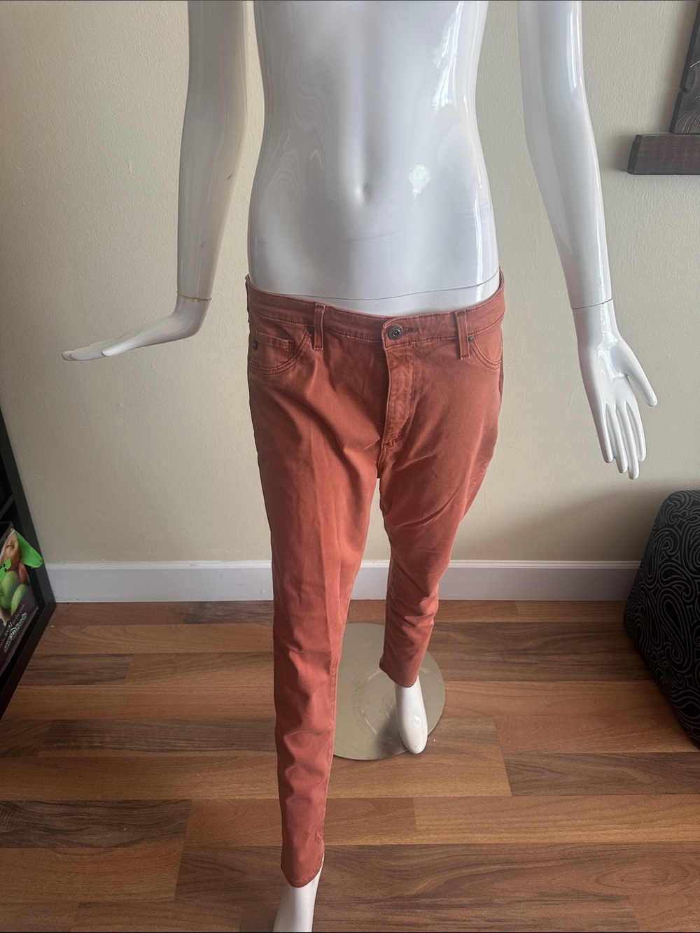 AG Adriano Goldschmied Rust Orange Slim Pants